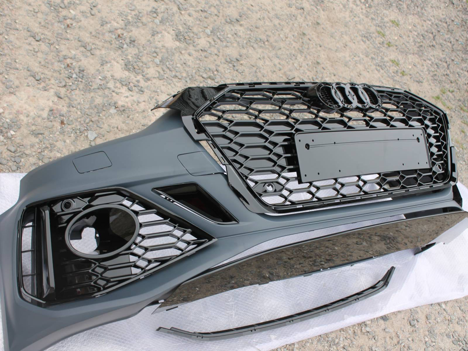 Audi A5 LIFT 9F 2020+ Complete Bumper RS5 Black Quattro Style